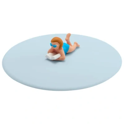 Afbeelding van Lurch 210848 Mijn deksel Beach Girls Berta boek, glazen afdekking van BPA vrij premium platina silicone, Ø 10,5 cm
