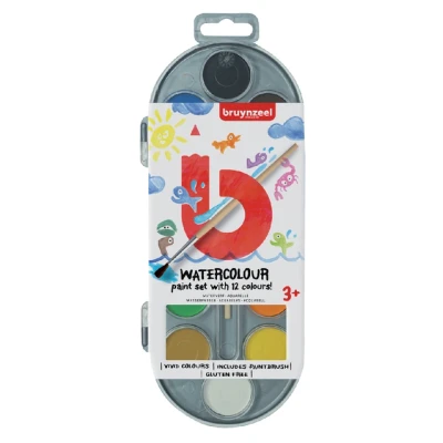 Afbeelding van Verfdoos Bruynzeel Kids 12 kleuren