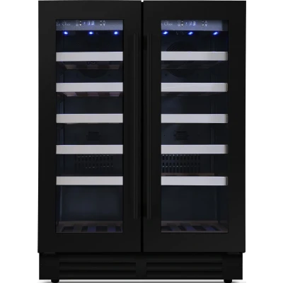 Afbeelding van Le Chai Inbouw Wijnkoelkast LSB380 38 Flessen 2 Zones, Zwart