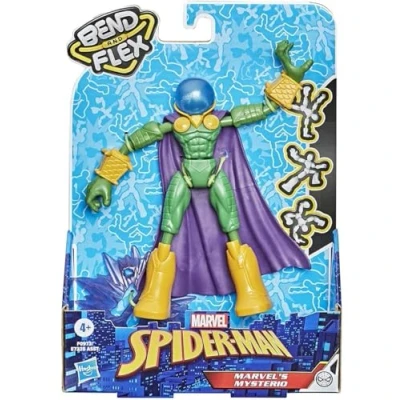 Afbeelding van Marvel Spiderman, F0973 Bend and Flex Marvel&#039;s Mysterio actiefiguurtje, 6 inch flexibel figuur, inclusief accessoire, voor kinderen vanaf 4 jaar