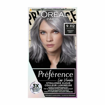 Afbeelding van 6x L&#039;Oréal Preference Vivids Permanente Haarkleuring 9.112 Smokey Grey