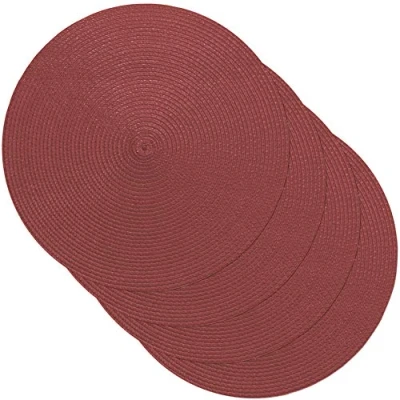 Afbeelding van Venilia Berry 59118 Ronde placemats voor de eetkamer, placemats, onderzetters van voedselveilige stof, 38 cm, 4 stuks