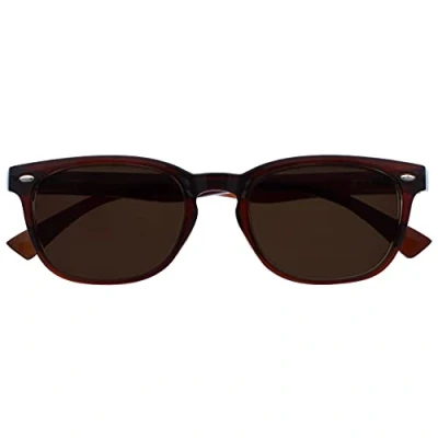 Afbeelding van UV Reader Bruin Zon Lezers Leesbril UV400 Ontwerper Stijl Mannen Vrouwen Scharnieren Met Veer UVSR015 +2,00