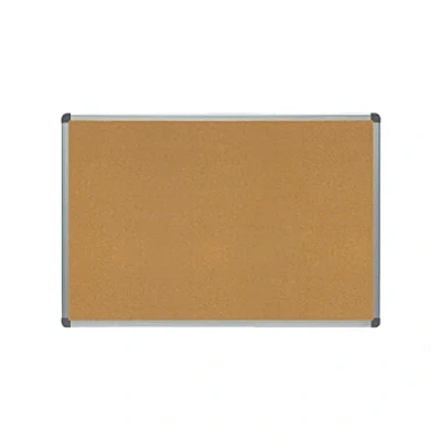Afbeelding van Rocada Kleine kurkwand kurkborden met aluminium frame kurkplaat prikbord voor kantoor robuuste en zelfregenererende kurk punaises 90 60 cm