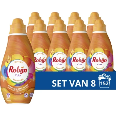 Afbeelding van Robijn Klein &amp; Krachtig Classics Vloeibaar Wasmiddel Color met Care Serum 8 x 19 wasbeurten