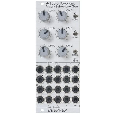 Afbeelding van Doepfer A 135 5 Polyphonic Mixer VCA modular synthesizer