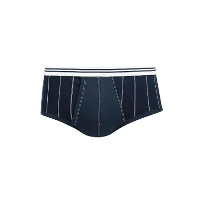 Afbeelding van Eminence Slip met hoge taille, open gemerceriseerd katoen, Blauw, L