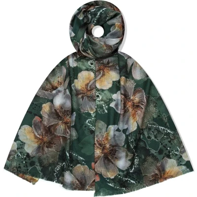 Afbeelding van Tyran Winter Sjaal Scarf Wintersjaal Dames Groen