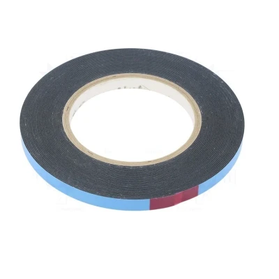 Afbeelding van Dubbelzijdig tape 9mm breed 10 meter PE schuim