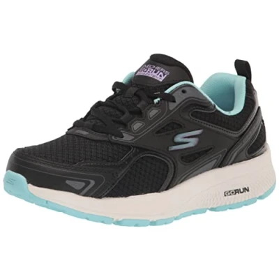Afbeelding van Skechers dames Go Run Consistent Slip On Trainers,zwart aqua,37.5 EU