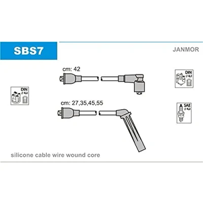 Afbeelding van Bougiekabelset JANMOR SBS7