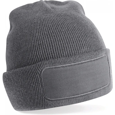 Afbeelding van Beechfield Original Patch Beanie B445 Graphite Grey
