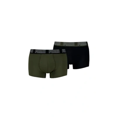 Afbeelding van Puma Herenslips 2P Men Everyday Trunks Zwart/Groen katoen Small Heren