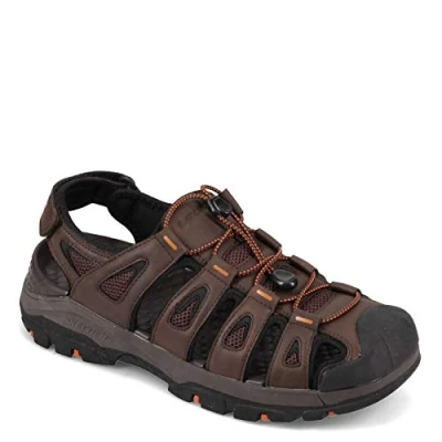 Afbeelding van Skechers Tresmen Fisher Outdoorsandalen, Heren, Maat: 42, Chocolate Textiel/ synthetisch