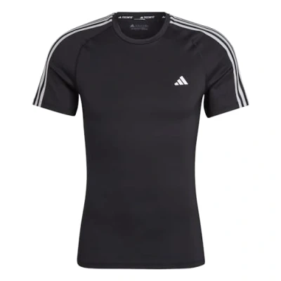 Afbeelding van adidas Performance Techfit 3STRIPES Tshirt print, Heren, Maat: SxStandard, Black