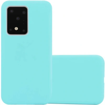 Afbeelding van Cadorabo Hoesje geschikt voor Samsung Galaxy S20 ULTRA in CANDY BLAUW Beschermhoes TPU silicone Case Cover