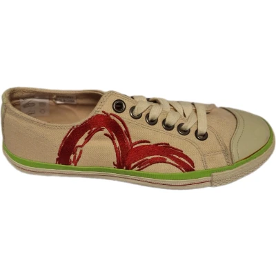 Afbeelding van EVISU SNEAKER NATSOI CREAM/RED CANVAS SIZE 41