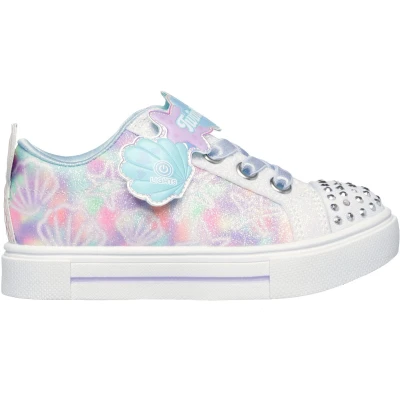 Afbeelding van Skechers Babyschoentjes TWINKLE SPARKS LIGHTS , sneaker, knipperlicht, klittenbandschoen met glitter, maatsjabloon om te downloaden