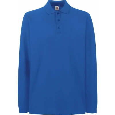 Afbeelding van Fruit Of The Loom Heren Premium Poloshirt Met Lange Mouwen (Royaal Blauw)