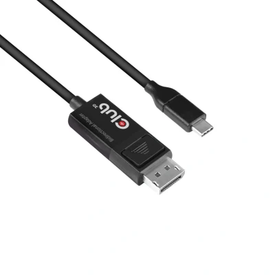 Afbeelding van club3D CAC 1557 USB C displaykabel / DisplayPort Adapterkabel stekker, stekker 1.80 m Zwart Vla