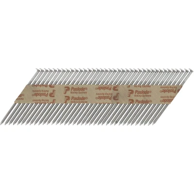 Afbeelding van Paslode 34 Papier Gebonden Stripnagels IM90 RVS A2 Ring 2.8x70mm +1x Gas VE=1250 142048