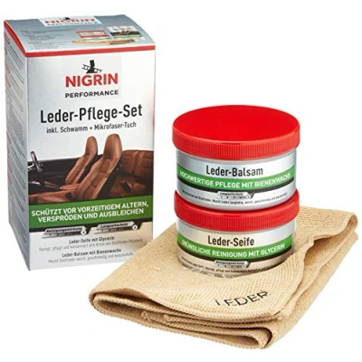 Afbeelding van Nigrin 73170 Performance leerverzorging set zeep met balsem