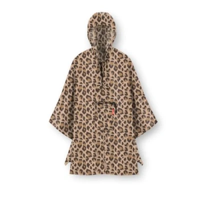 Afbeelding van Reisenthel Mini Maxi Poncho Regenponcho Opvouwbaar Leo Macchiato Bruin