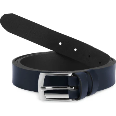 Afbeelding van Ladeheid Herenriem Riem Broekriem Verstelbaar Leer LA EL XXL Marineblauw 4 (3 cm) 140 cm