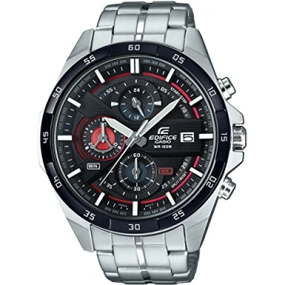 Afbeelding van Casio EFR 556DB 1AVUEF Horloge Chronograaf (l x b h) 53.5 48.7 12.6 mm Zilver/wit Materiaal (behuizing): RVS (armband):