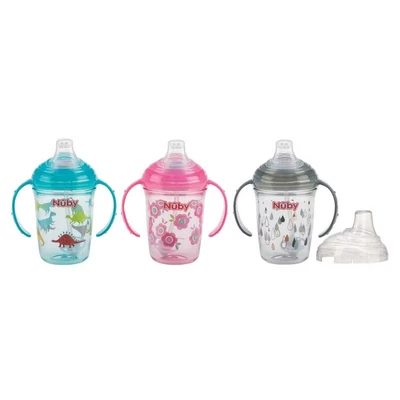 Afbeelding van Nuby Antilekbeker handvat &amp; print 240 ml + maanden+ 1 stuks