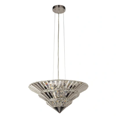 Afbeelding van Searchlight Ø 40cm hanglamp Bali zwart met bruin 7394CW