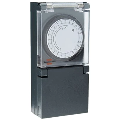 Afbeelding van Brennenstuhl 1506465 mechanische timer Mz 44 IP 44, grijs