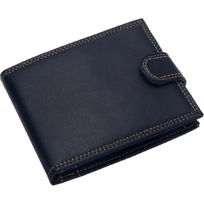 Afbeelding van BAZORO® Portemonnee Billfold Vintage 11 Pasjes Heren Kunstleer Zwart