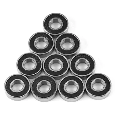 Afbeelding van 10PCS kogellagers, 12x28x8mm Duurzaam multifunctioneel rubber afgedichte groef 6001 2RS stalen kogellagers