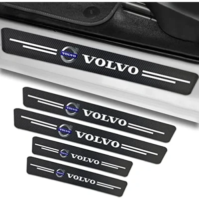 Afbeelding van 4 Stuks Instaplijsten voor Volvo S90 S60 XC60 XC40 XC90 V40 V60 S80,Deurbeschermers Tegen Krassen,Drempelbescherming Autodeur,Instapstickers,Auto Accessoires