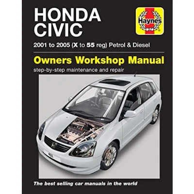 Afbeelding van Honda Civic Petrol &amp; Diesel (01 05) Haynes Repair Manual