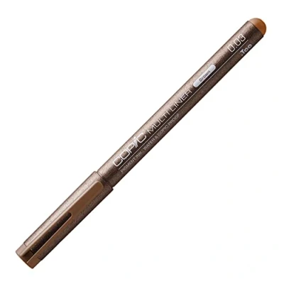 Afbeelding van Multiliner bruin 0,03 mm, tekenpen met water en alcoholbestendige pigmentinkt in bruin, professionele fineliner voor schetsen, illustraties contouren