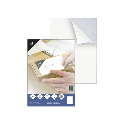 Afbeelding van Kangaro etiket inkjet/laser/kopieer / 210x297mm 25 vel 1 sticker per K 210297