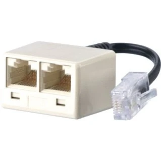 Afbeelding van BTR NETCOM 130607440101 E tussenstuk voor kabels RJ 45 2x Wit