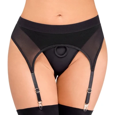 Afbeelding van Bad Kitty Strapon String met Jarretelgordel Maat Large