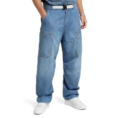 Afbeelding van G Star RAW Travail 3D Relaxed, blauw (Faded Thames D24958 d539 g614), 29W / 32L