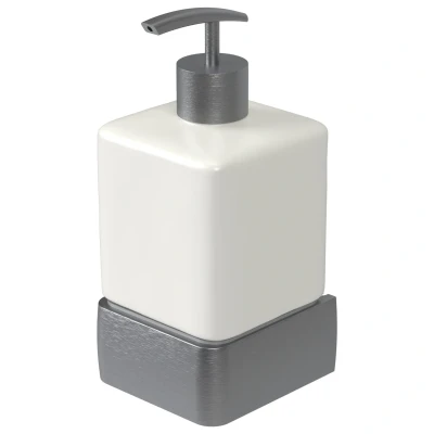 Afbeelding van Haceka aline zeepdispenser grijs aluminium keramiek 1208691