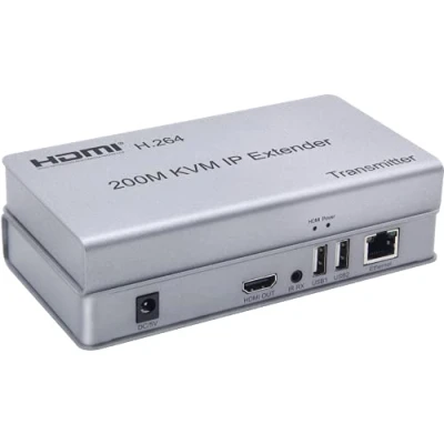 Afbeelding van IP KVM HDMI Extender 200M naar RJ45 Ethernet CAT6 6A zender ontvanger 1 TX op 20 RX en USB cascade aansluiting muis UTP/STP H.264 (TX+RX)