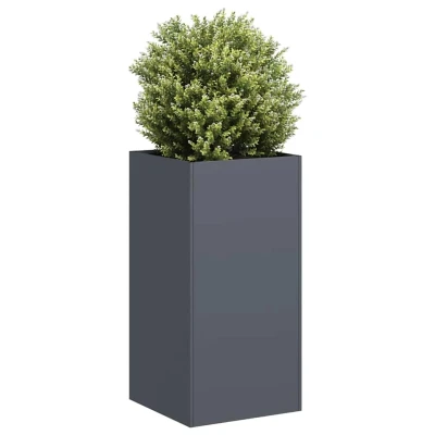 Afbeelding van Plantenbak 40x40x80 cm koudgewalst staal antracietkleurig