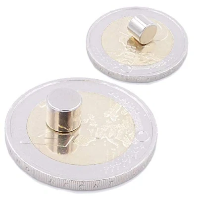 Afbeelding van Brudazon 20 mini schijfmagneten 6x5mm N52 dikke stand neodymium magneten ultrasterk Power magneet voor modelbouw, foto, whiteboard, prikbord, koelkast, knutselen magnetische schijf extra sterk