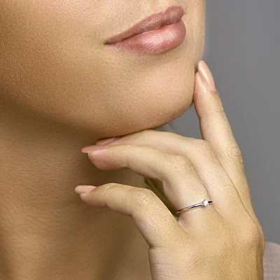 Afbeelding van Trendjuwelier huiscollectie Ring Diamant 0.10ct H SI Witgoud