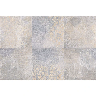 Afbeelding van Redsun CERASUN 3+1 60x60x4 Cm Catania Decor Blue is een hoogwaardige keramische tegel