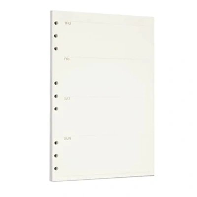 Afbeelding van Zelten Losse vellen geperforeerd papier voor 6 gaats binders, persoonlijke organizer, dagboek, notitieboek, navulbare planner, weekplanner, B5/9 gaten