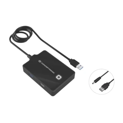 Afbeelding van Conceptronic HUBBIES10B / USB hub 4 Port 3.0/1x3.0 3x2.0 o. voeding/zwart