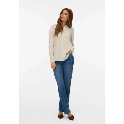 Afbeelding van VERO MODA Blouse &#039;VMALICE&#039; olijfgroen / wit